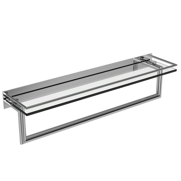 Ginger 24" Shelf With Towel Bar in Polished Chrome 2819RT-24/PC - main